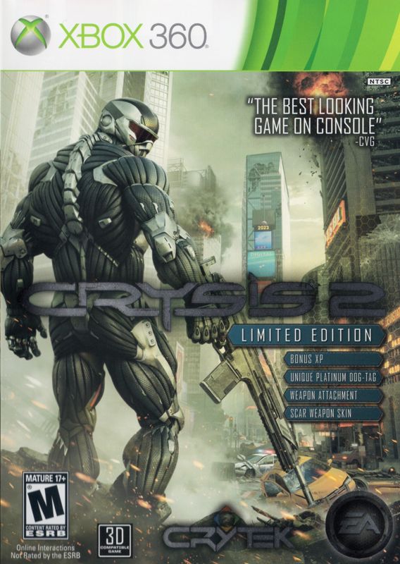 Crysis 2 box art for Xbox 360